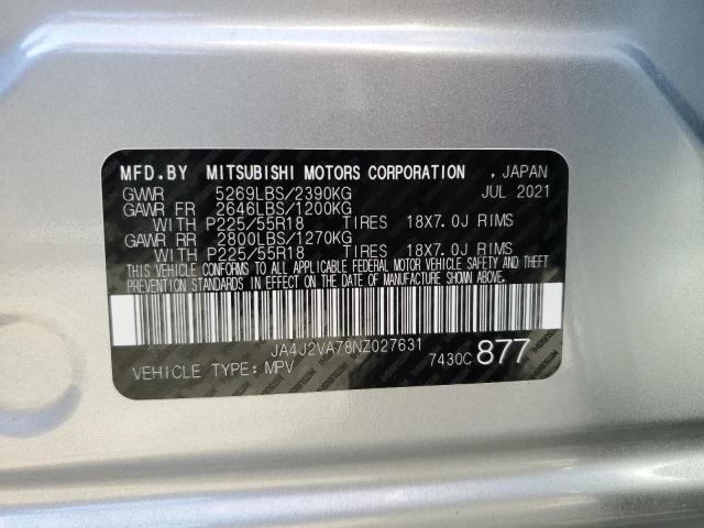 Photo 10 from auction – 2022 MITSUBISHI OUTLANDER with VIN JA4J2VA78NZ027631