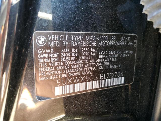 Photo 10 from auction – 2011 BMW X3 XDRIVE2 with VIN 5UXWX5C51BL712706