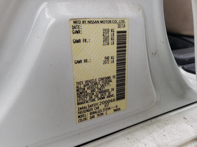 Photo 10 from auction – 2015 NISSAN ALTIMA 2.5 with VIN 1N4AL3AP1FC200066