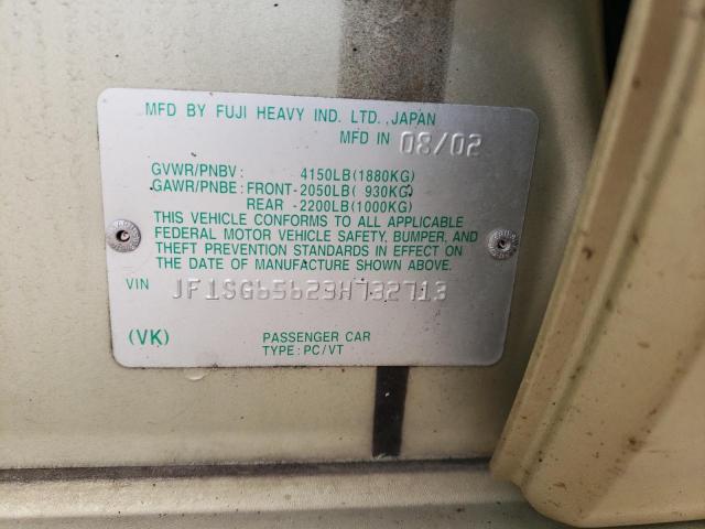 Photo 10 from auction – 2003 SUBARU FORESTER 2 with VIN JF1SG65623H732713