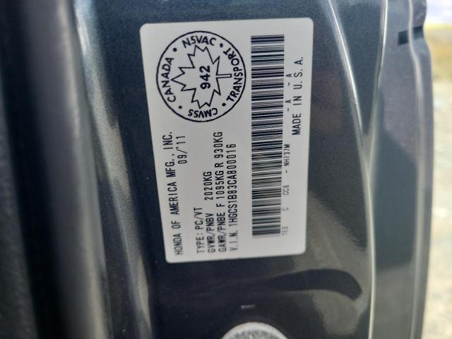 Photo 10 from auction – 2012 HONDA ACCORD EXL with VIN 1HGCS1B83CA800016