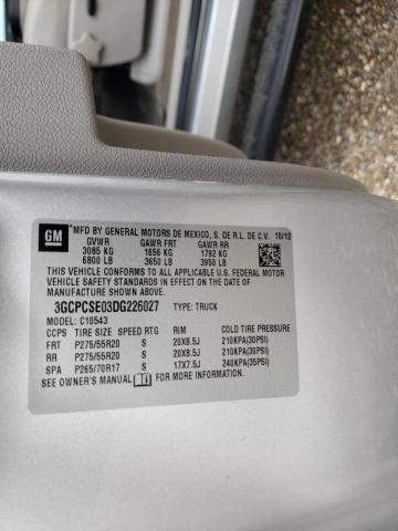 Photo 10 from auction – 2013 CHEVROLET SILVERADO with VIN 3GCPCSE03DG226027