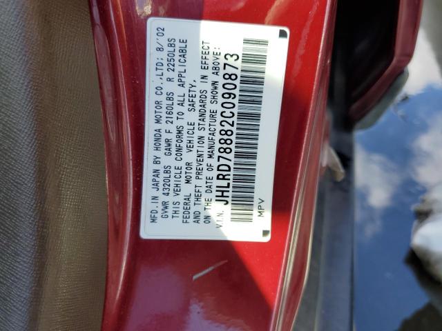 Photo 10 from auction – 2002 HONDA CR-V EX with VIN JHLRD78882C090873
