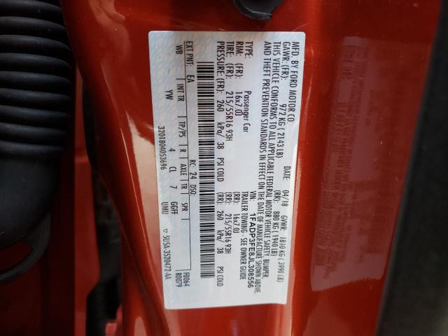 Photo 10 from auction – 2018 FORD FOCUS SE with VIN 1FADP3FE8JL308556