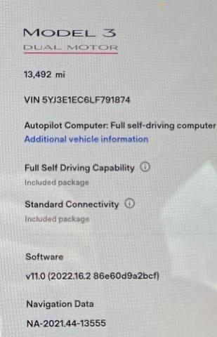 Photo 8 from auction – 2020 TESLA MODEL 3 with VIN 5YJ3E1EC6LF791874