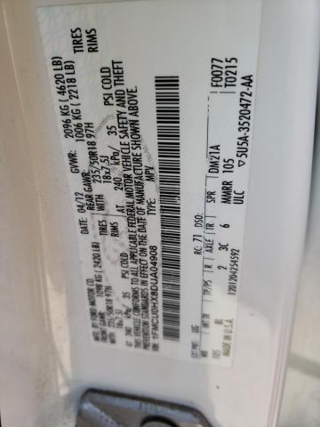 Photo 10 from auction – 2013 FORD ESCAPE SEL with VIN 1FMCU0HX8DUA04908