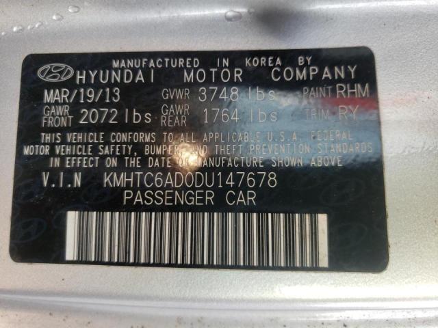 Photo 10 from auction – 2013 HYUNDAI VELOSTER with VIN KMHTC6AD0DU147678