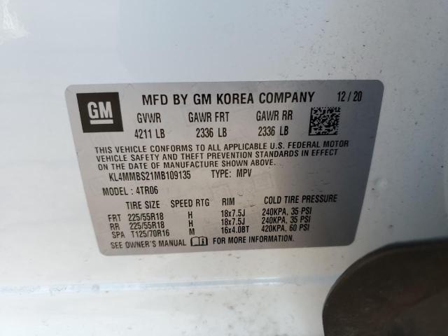 Photo 10 from auction – 2021 BUICK ENCORE GX with VIN KL4MMBS21MB109135