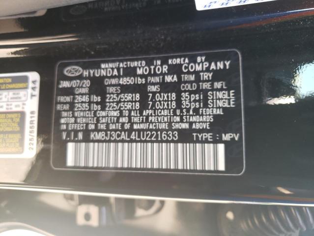Photo 10 from auction – 2020 HYUNDAI TUCSON LIM with VIN KM8J3CAL4LU221633