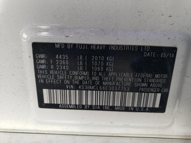Photo 10 from auction – 2014 SUBARU LEGACY 2.5 with VIN 4S3BMCL66E3037753