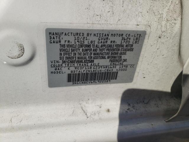 Photo 10 from auction – 2021 NISSAN VERSA SV with VIN 3N1CN8EV6ML922589
