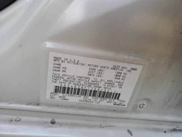 Photo 10 from auction – 2007 MITSUBISHI GALANT ES with VIN 4A3AB36F77E048617