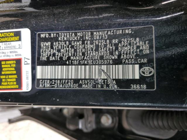 Photo 10 from auction – 2014 TOYOTA CAMRY L with VIN 4T1BF1FK1EU305976
