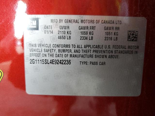 Photo 10 from auction – 2014 CHEVROLET IMPALA LT with VIN 2G1115SL4E9242236