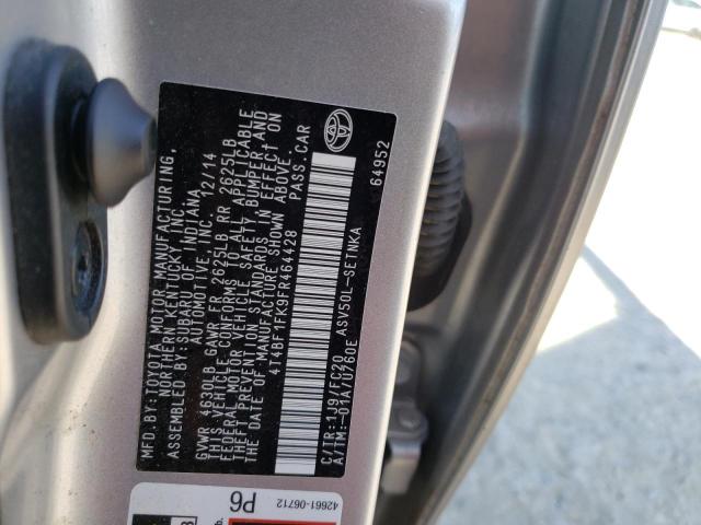 Photo 10 from auction – 2015 TOYOTA CAMRY LE with VIN 4T4BF1FK9FR464428