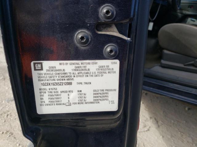 Photo 10 from auction – 2005 CHEVROLET SILVERADO with VIN 1GCEK19ZX5Z212088