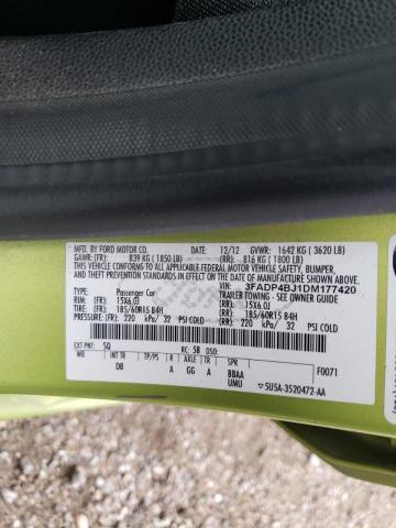Photo 10 from auction – 2013 FORD FIESTA with VIN 3FADP4BJ1DM177420