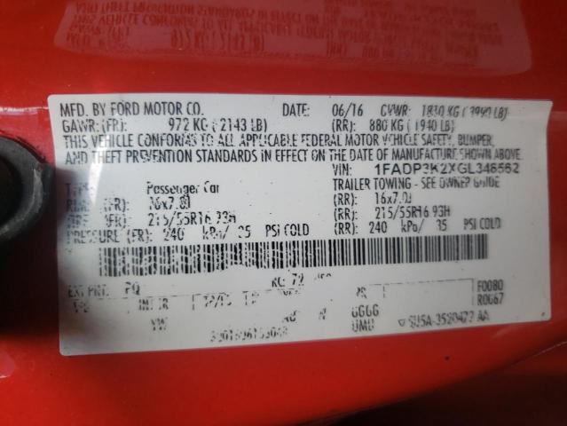 Photo 10 from auction – 2016 FORD FOCUS SE with VIN 1FADP3K2XGL348562