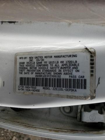Photo 10 from auction – 2000 TOYOTA COROLLA VE with VIN 1NXBR12E3YZ399192