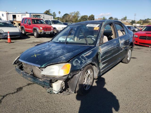 Photo 2 from auction – 2002 HONDA CIVIC LX with VIN 2HGES16542H545840