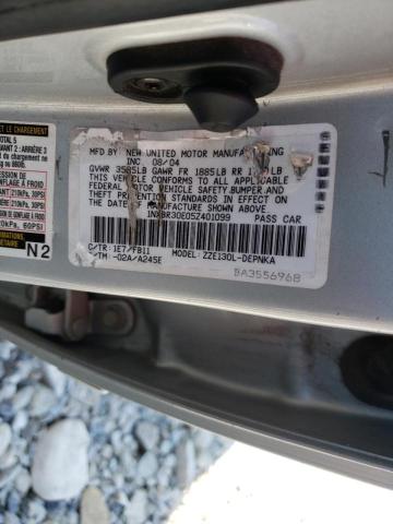 Photo 10 from auction – 2005 TOYOTA COROLLA CE with VIN 1NXBR30E05Z401099