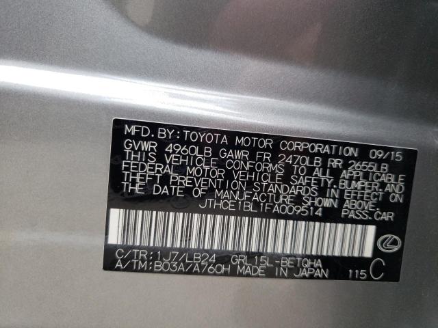 Photo 10 from auction – 2015 LEXUS GS 350 with VIN JTHCE1BL1FA009514