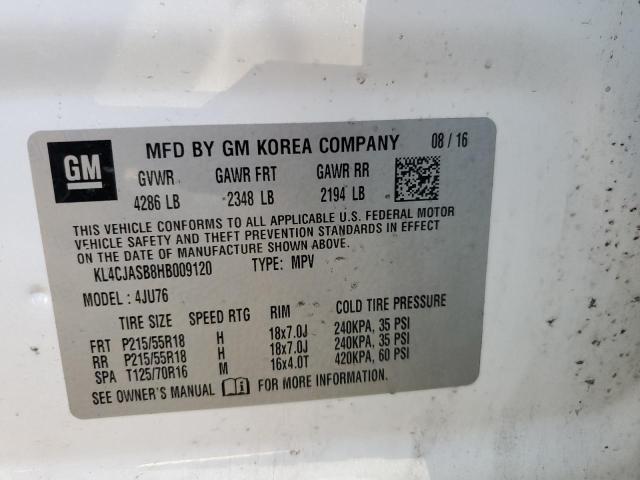 Photo 10 from auction – 2017 BUICK ENCORE PRE with VIN KL4CJASB8HB009120