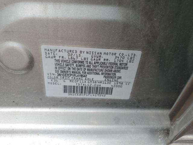 Photo 10 from auction – 2015 NISSAN VERSA NOTE with VIN 3N1CE2CP1FL419542