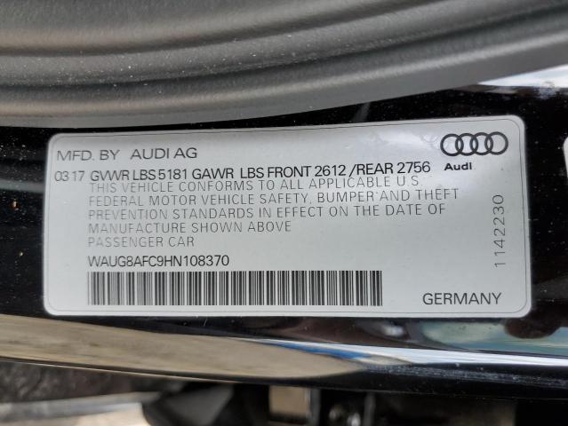 Photo 10 from auction – 2017 AUDI A6 PREMIUM with VIN WAUG8AFC9HN108370