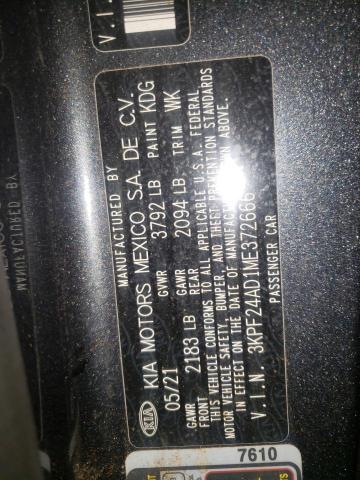 Photo 10 from auction – 2021 KIA FORTE FE with VIN 3KPF24AD1ME372666