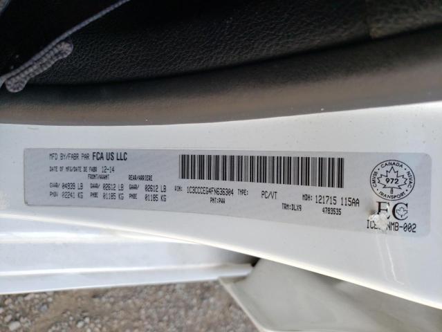 Photo 10 from auction – 2015 CHRYSLER 200 C with VIN 1C3CCCEG4FN636304