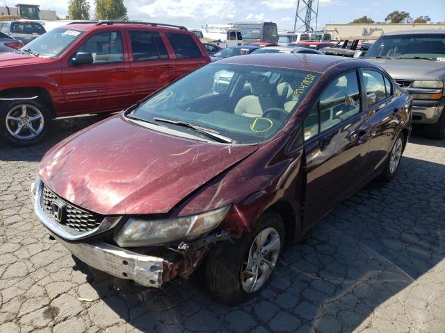 Photo 2 from auction – 2013 HONDA CIVIC LX with VIN 19XFB2F50DE225762