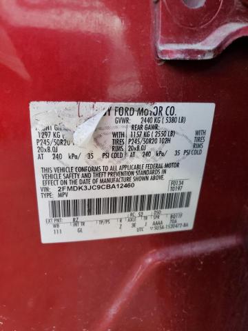 Photo 10 from auction – 2012 FORD EDGE SEL with VIN 2FMDK3JC9CBA12460