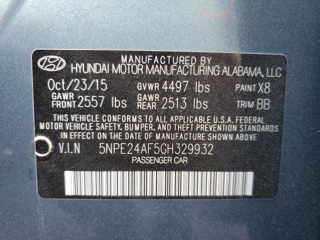Photo 10 from auction – 2016 HYUNDAI SONATA SE with VIN 5NPE24AF5GH329932