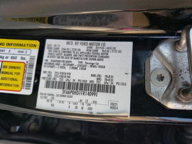 Photo 10 from auction – 2015 FORD FUSION SE with VIN 3FA6P0HD1FR140991