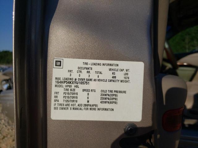 Photo 10 from auction – 2000 BUICK LESABRE CU with VIN 1G4HP54KXYU105751