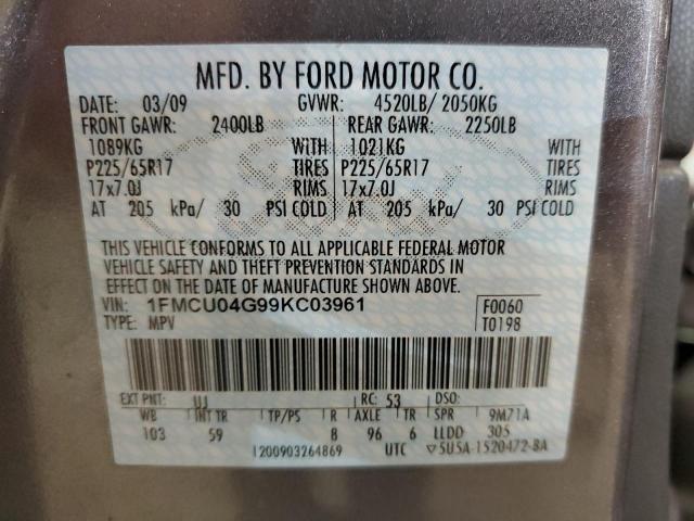 Photo 10 from auction – 2009 FORD ESCAPE LIM with VIN 1FMCU04G99KC03961
