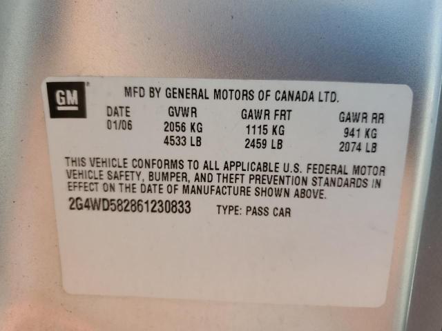 Photo 10 from auction – 2006 BUICK LACROSSE C with VIN 2G4WD582861230833