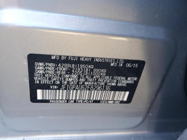 Photo 10 from auction – 2015 SUBARU IMPREZA SP with VIN JF1GPAU62F8296136
