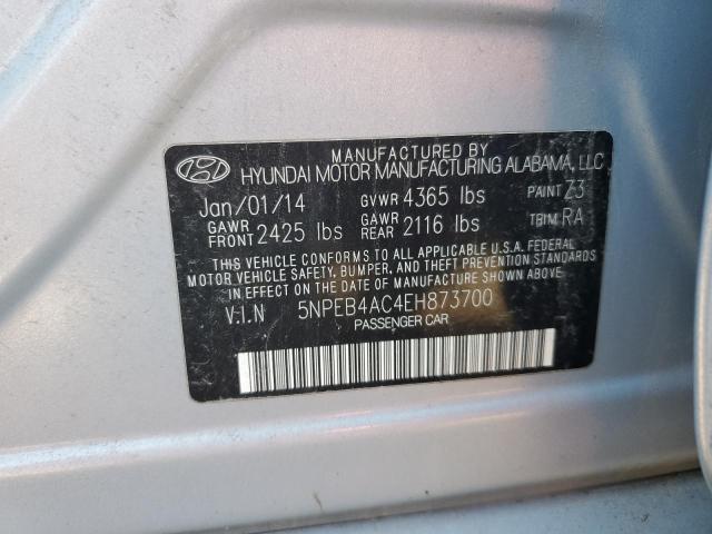 Photo 10 from auction – 2014 HYUNDAI SONATA GLS with VIN 5NPEB4AC4EH873700