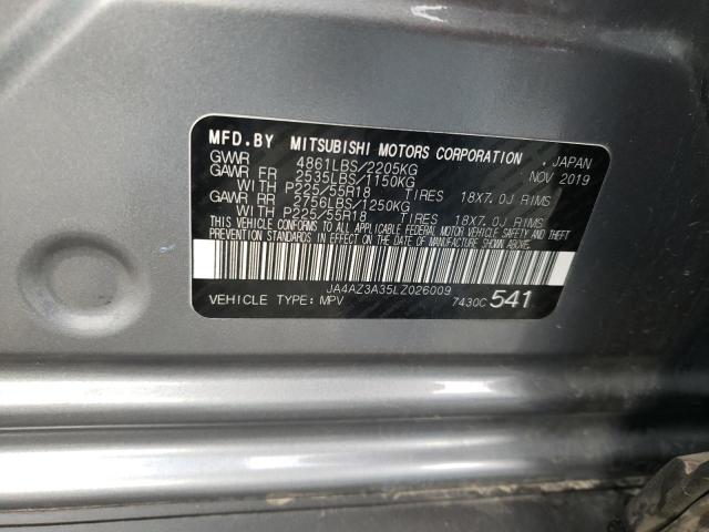Photo 10 from auction – 2020 MITSUBISHI OUTLANDER with VIN JA4AZ3A35LZ026009