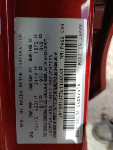 Photo 10 from auction – 2014 MAZDA 3 SPORT with VIN JM1BM1U75E1160581