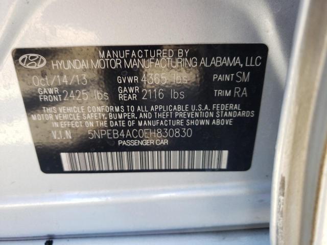 Photo 10 from auction – 2014 HYUNDAI SONATA GLS with VIN 5NPEB4AC0EH830830