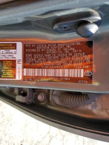 Photo 10 from auction – 2014 TOYOTA CAMRY L with VIN 4T4BF1FK4ER437247