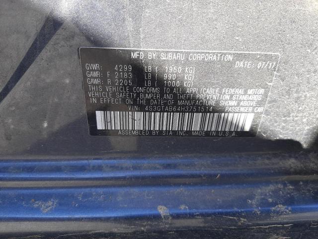 Photo 10 from auction – 2017 SUBARU IMPREZA PR with VIN 4S3GTAB64H3751514