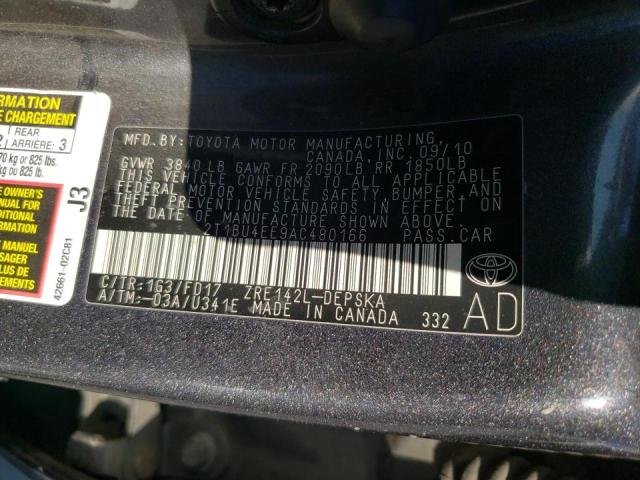 Photo 10 from auction – 2010 TOYOTA COROLLA BA with VIN 2T1BU4EE9AC480166