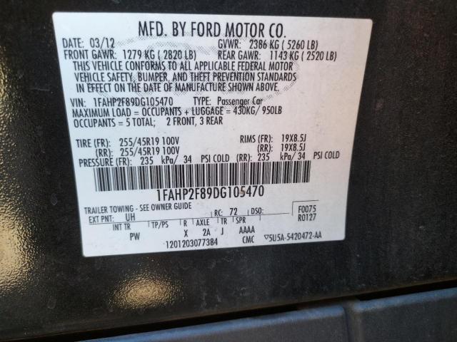 Photo 10 from auction – 2013 FORD TAURUS LIM with VIN 1FAHP2F89DG105470