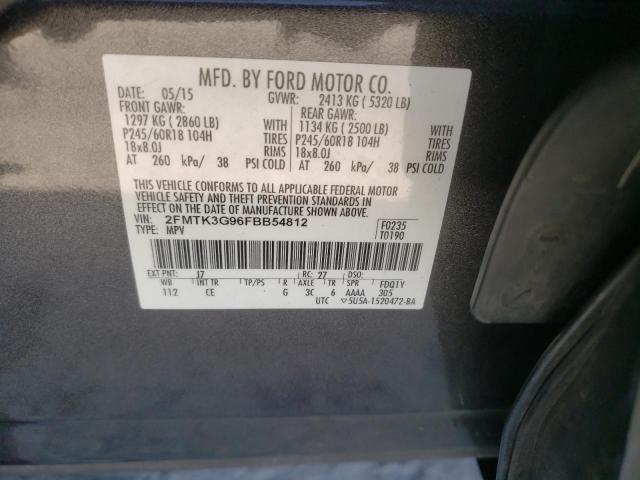 Photo 10 from auction – 2015 FORD EDGE SE with VIN 2FMTK3G96FBB54812