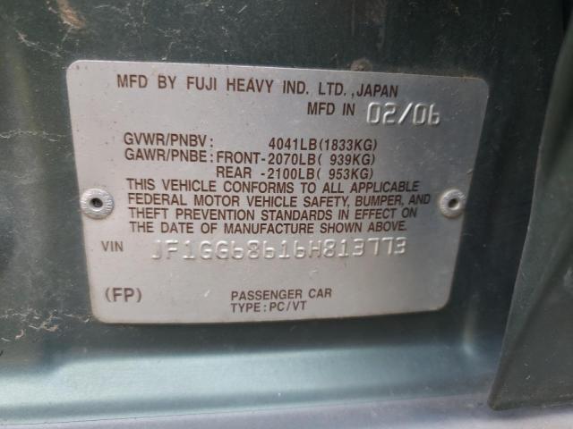 Photo 10 from auction – 2006 SUBARU IMPREZA OU with VIN JF1GG68616H813773