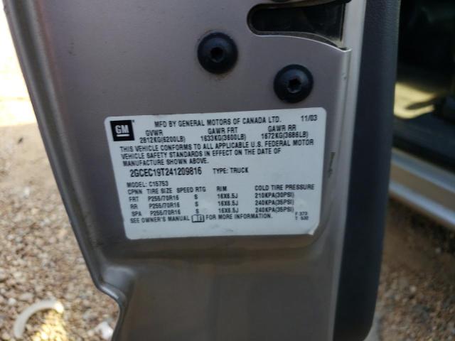 Photo 10 from auction – 2004 CHEVROLET SILV1500 2 with VIN 2GCEC19T241209816